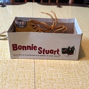 Vintage Bonnie Stuart Tan Baby Shoes